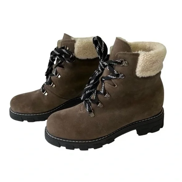 La Canadienne Adams Boots Stone Brown Suede Women’s Size 10